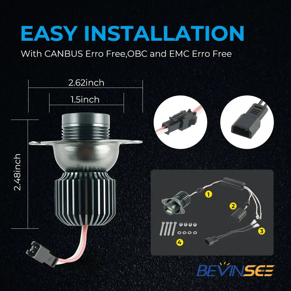 CANbus LED Angel Eyes Halo Rings 6500K BMW E90 E91 LCI 12V