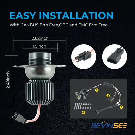 CANbus LED Angel Eyes Halo Rings 6500K BMW E90 E91 LCI 12V