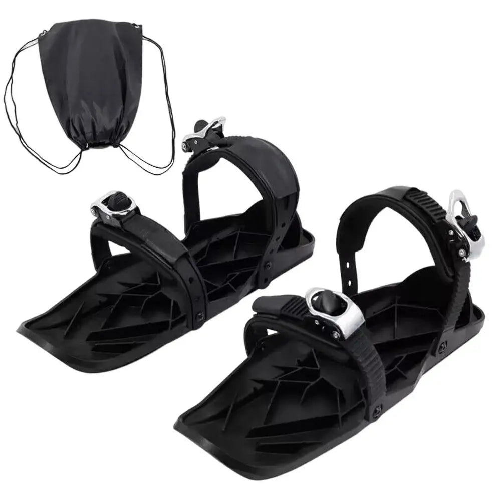 Mini Ski Skates Snow Shoes &ndash; Adjustable Bindings Fit black / CHINA
