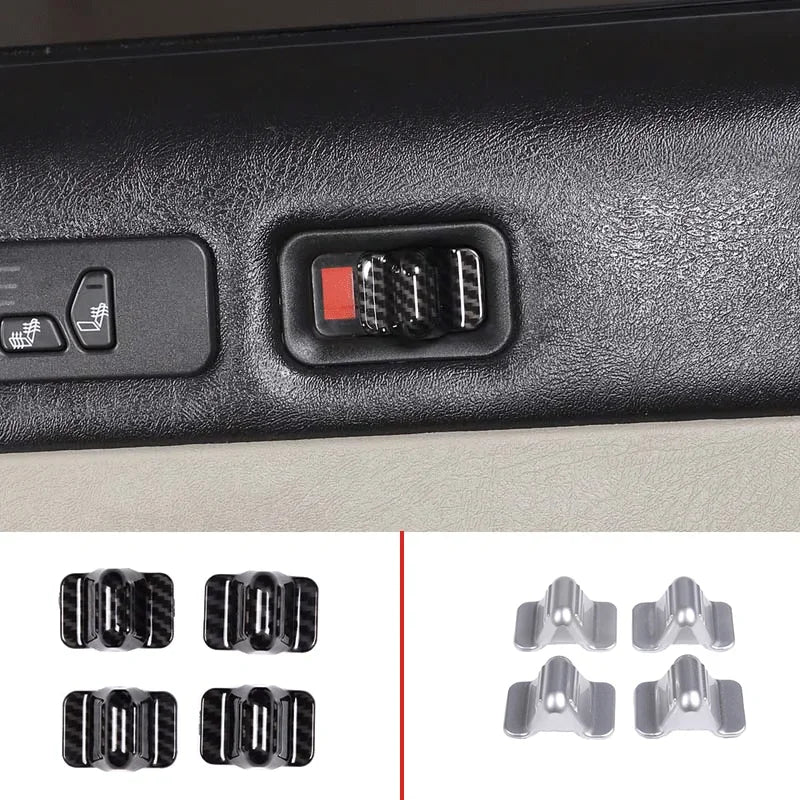 Cubierta de interruptor de fibra de carbono ABS para Hummer H2 2003 a 2007