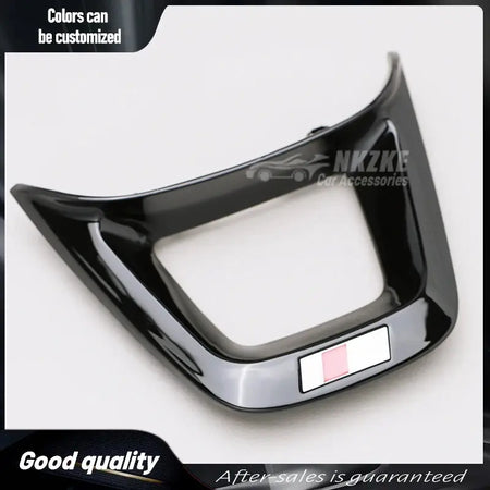 Steering Wheel Bottom Logo Frame Suitable For Audi Q5L, Q7, Q8, Original Silver, Modified Black, Car Accessories by InterCyprus Trading Ltd