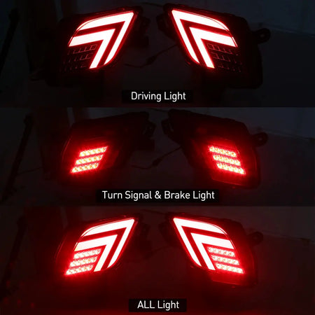 LED Rear Bumper Reflector Lights For Mazda CX5 CX-5 2013 2014 2015 2016 Driving Auto Brake Warning Dynamic Turn Signal Lamps 12V by InterCyprus Trading Ltd
