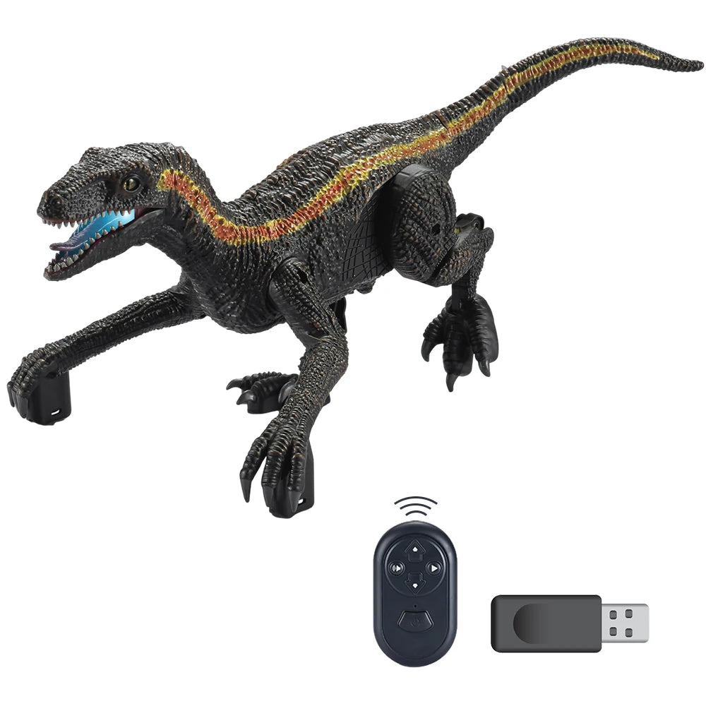 Remote Control Dinosaur Toy Velociraptor 2.4G &ndash; Light Roar B- / CHINA