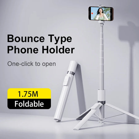 CrownQu X96 &ndash; Lightweight Telescopic Selfie Stick with Bluetooth Remote