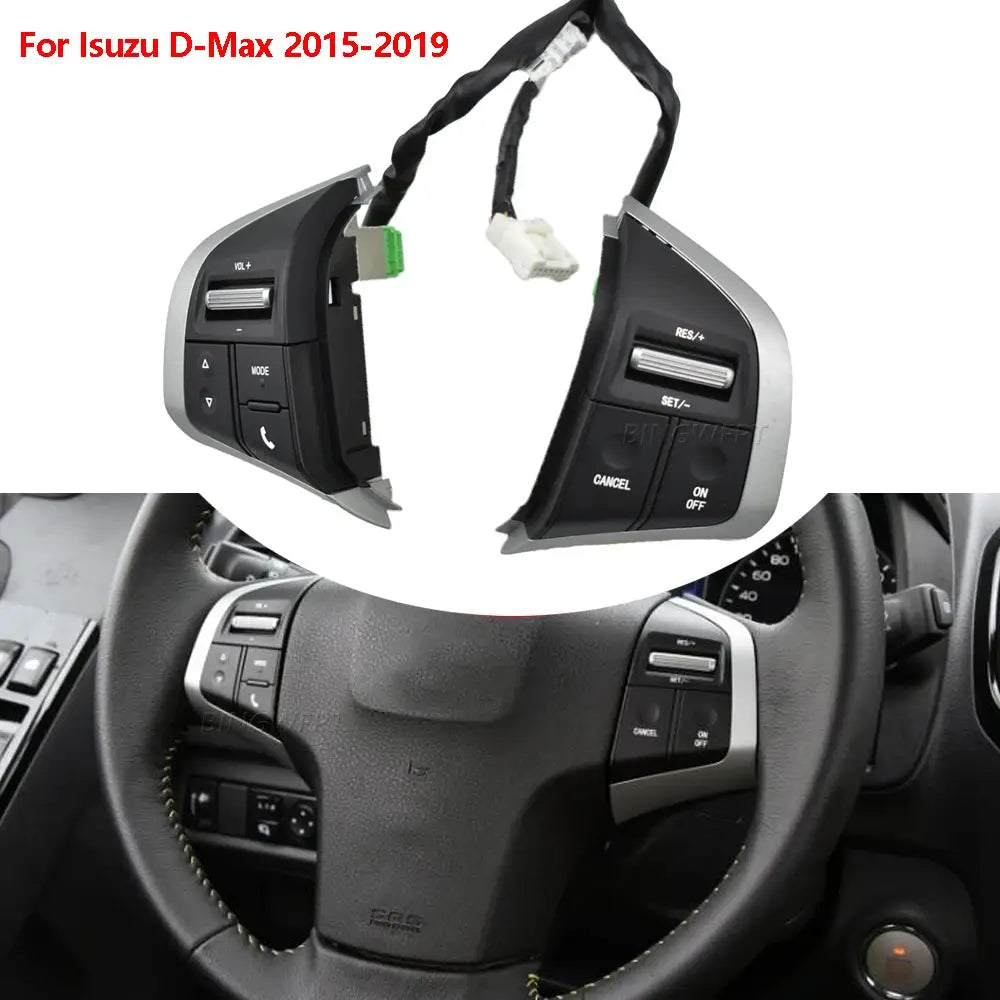 Multifunction Steering Wheel Switch Audio Volume Music Media Telephone Control Buttons For Isuzu D-Max 2015 2016 2017 2018 DMAX by InterCyprus Trading Ltd