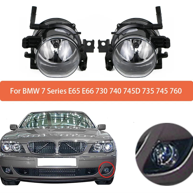 Front Fog Lamp Assembly With Bulb For BMW 7 Series E65 E66