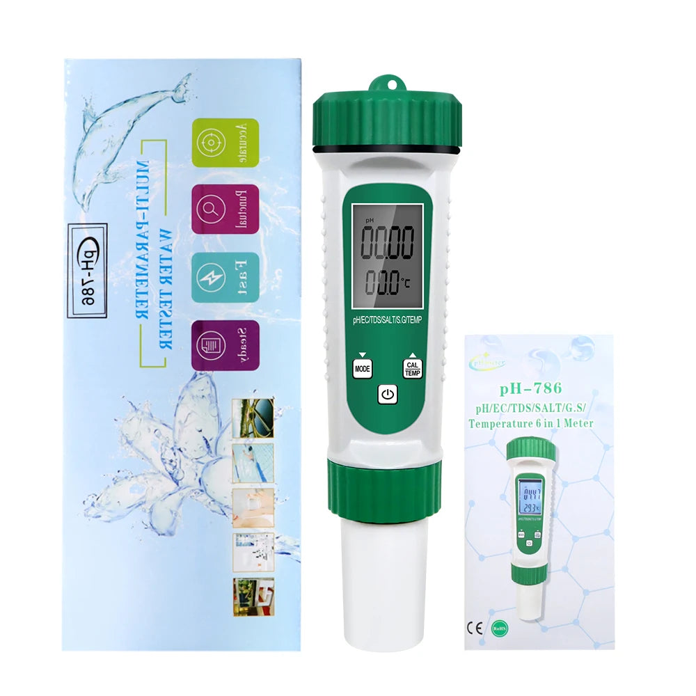 6 In 1 Water Quality Tester &ndash; High Precision PH EC TDS Default Title