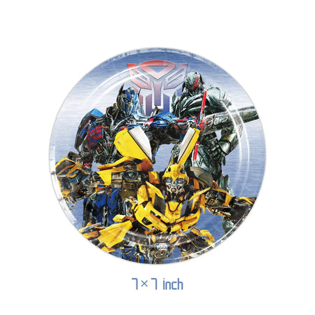 Bumblebee Birthday Party Supplies | Disposable Transformers Tableware Set