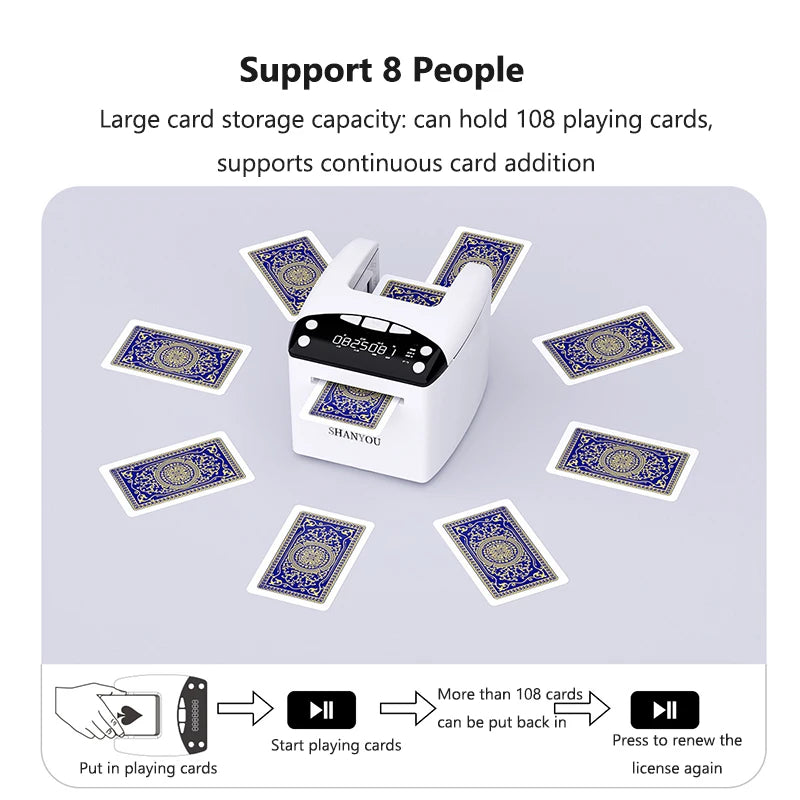 Automatic Card Dealer Machine &ndash; Long Battery Life 4000mAh