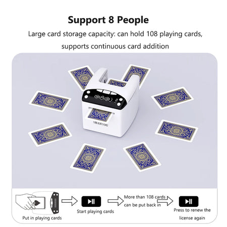 Automatic Card Dealer Machine &ndash; Long Battery Life 4000mAh