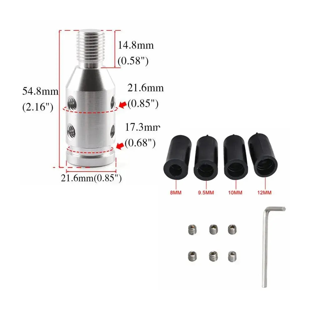 Car Shift Knob Adapter Universal Aluminum Alloy Gear Shift Knob Adapter for Non-Threaded Manual Shifters M12x1.25 M10x1.5 by InterCyprus Trading Ltd