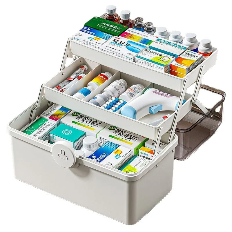 3 Layer Large Capacity Medicine Organizer &ndash; Moisture Shield