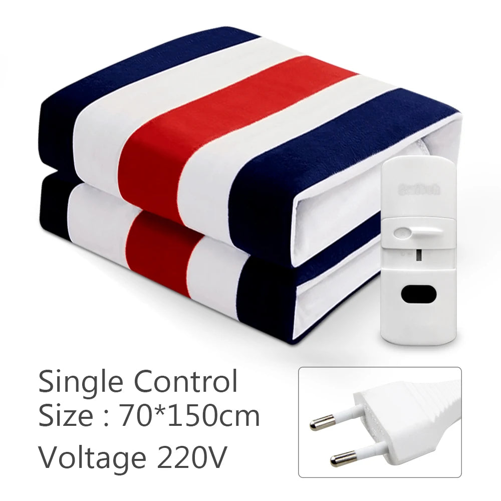 Electric Blanket 220V Thicken Thermostat &ndash; Cozy Warmth Red 70X150CM