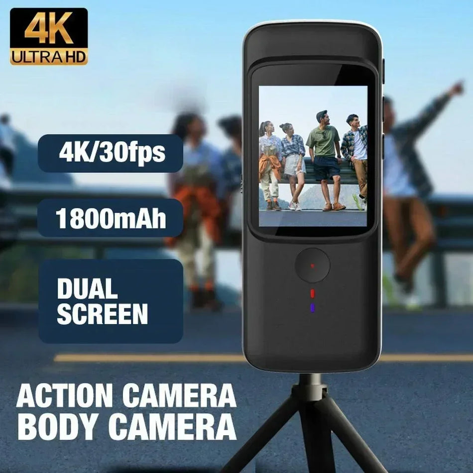 DIXSG 4K WiFi Action Camera &ndash; Dual Screen Waterproof Design