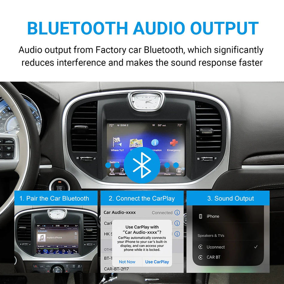 Chrysler 300 2011-2016 Trådløs CarPlay med Android Auto Retrofit Kit