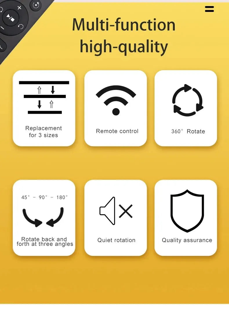 Electric Rotating Turntable with 3 Speed Modes &amp; USB Charging