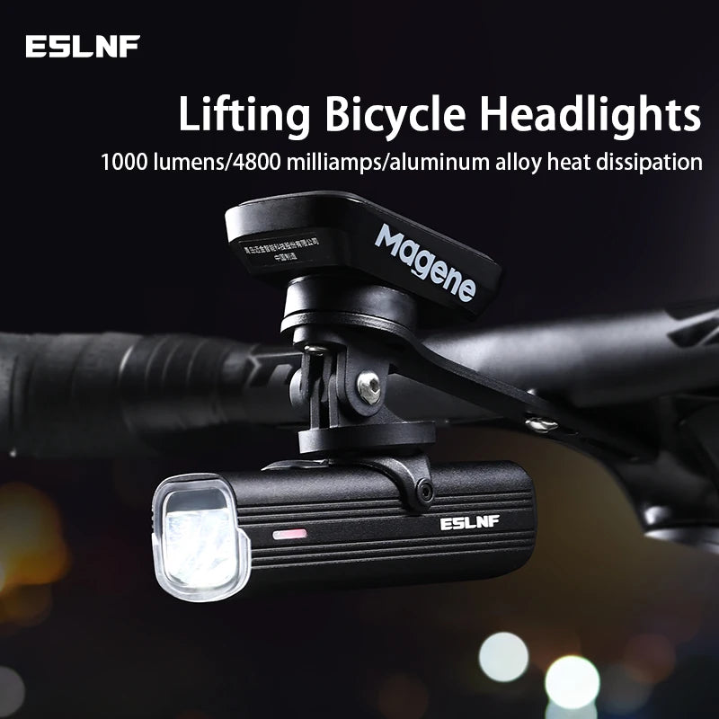 ESLNF EOS520 MTB Fietslampen met waterdichte aluminium koplampen en carbon fiber beugel