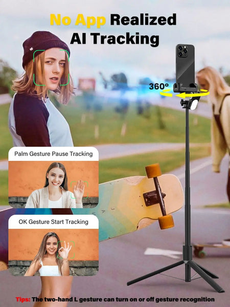 AOCHUAN 1-Axis Handheld Gimbal Stabilizer &ndash; AI Face Tracking and Gesture Operation