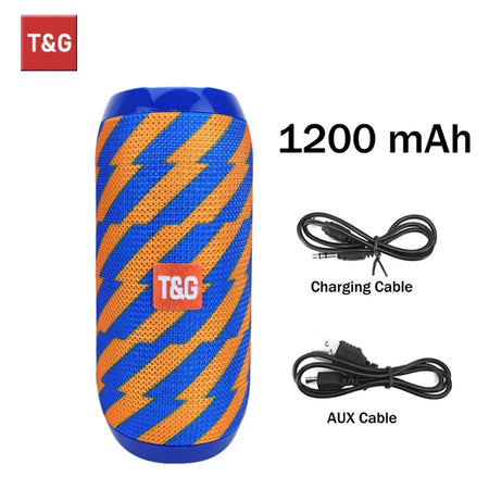 T&amp;G TG117 Waterproof Bluetooth Speaker BlueYellow