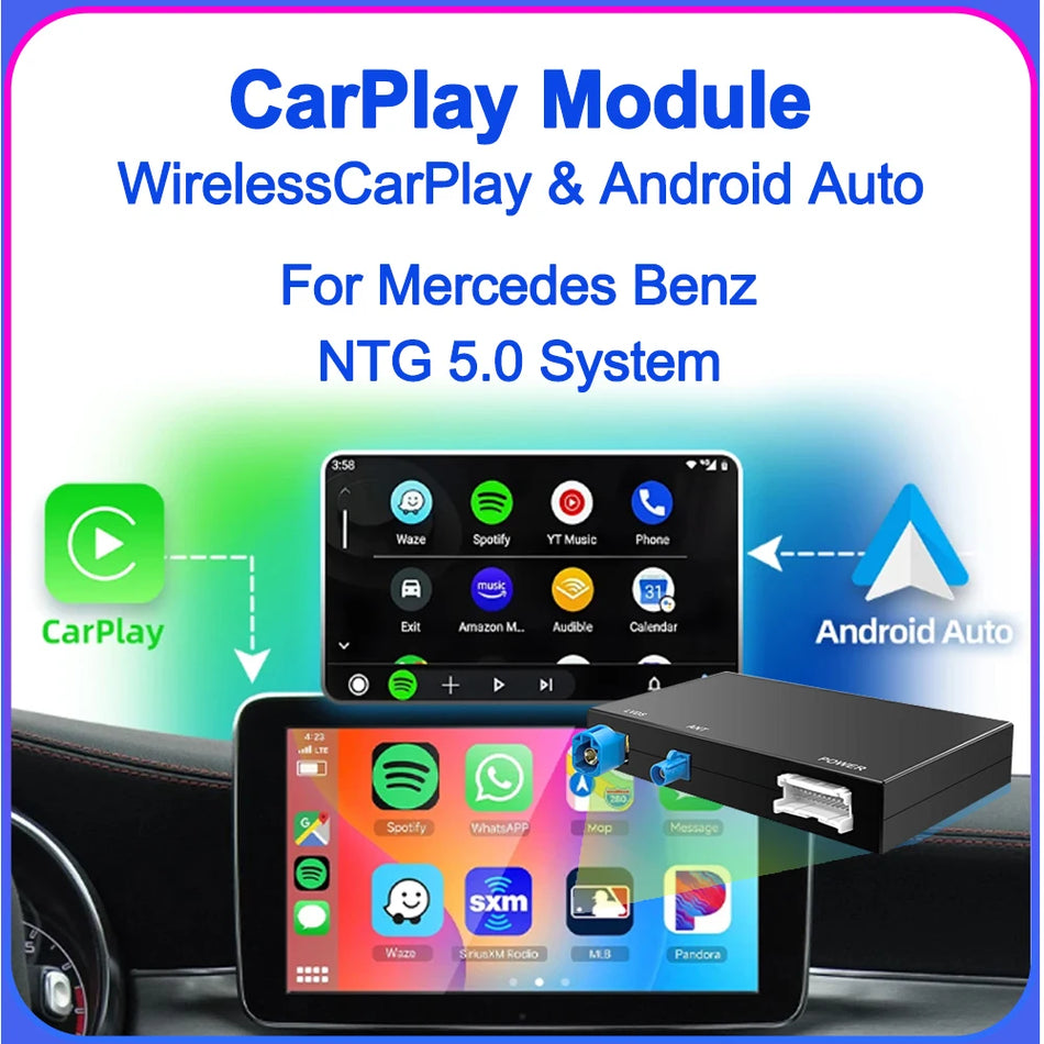Adaptor wireless Mercedes NTG5.0/NTG5.1 CarPlay Android Auto cu Mirror Link