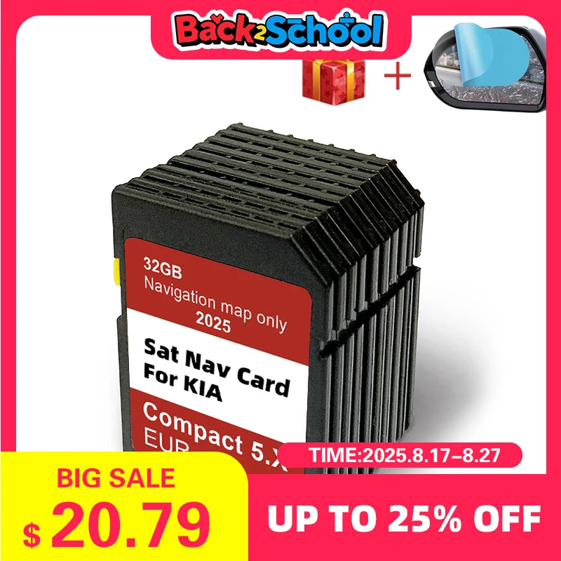 Sat Nav Update SD Card 2025 Kia 32GB GPS Maps - Latest Maps CHINA / for KIA Compact 5.X