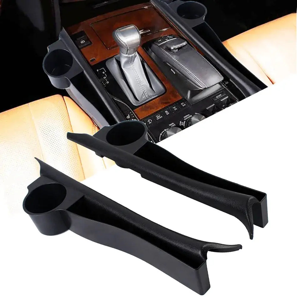 Plastic Seat Crevice Storage Box With Cup Holder For Lexus LX570 LX450d