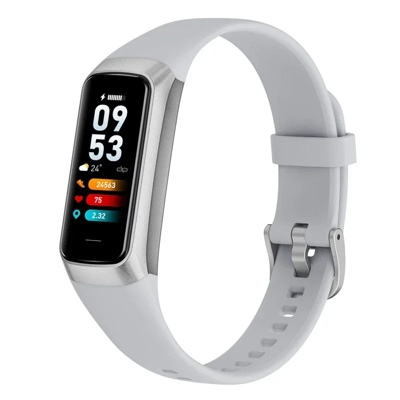 Amoled Color Screen Smart Watch &ndash; Heart Rate And SpO2 Silver Gray