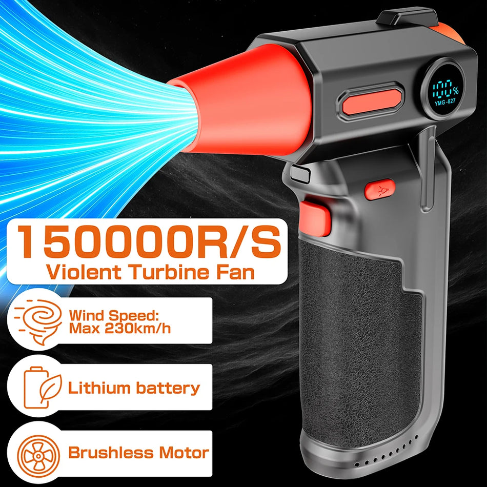 Motorcycle Air Duster Blower, Cordless Turbo Fan 150K RPM Portable
