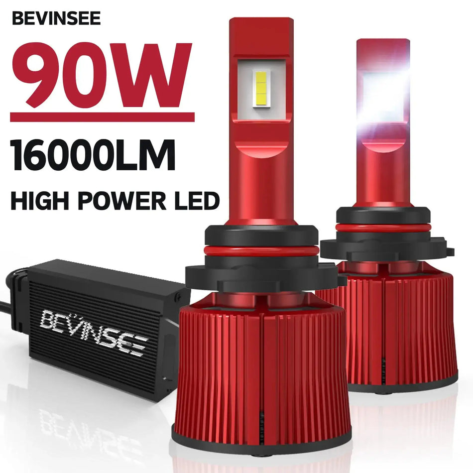 Bevinsee V35 9006 LED Hovedlyspære 12V Canbus Høj Effekt