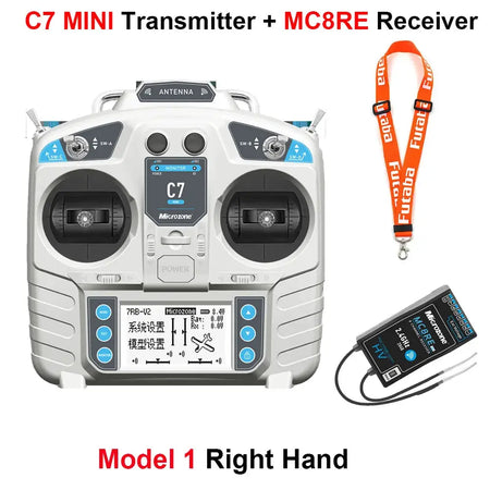 MicroZone MC7 C7 MINI 2.4G Controller Transmitter with MC8RE Receiver Radio System for RC Aircraft Drones Multirotor Helicopters by InterCyprus Trading Ltd