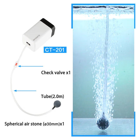 SUNSUN CT Series Aquarium Aerator Ultra Silent &ndash; Low Noise CT-201 A SET