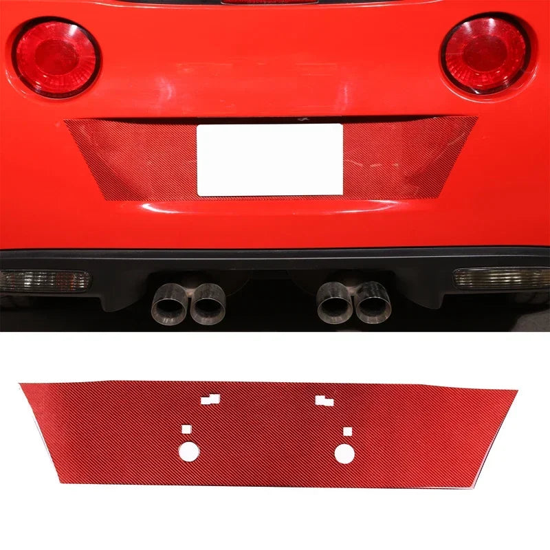 Copertura posteriore per targa in fibra di carbonio morbida per Corvette C6