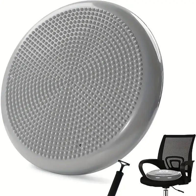 QzeUpwardSpirit Thickened Balance Pad Yoga Massage Seat Cushion Grey