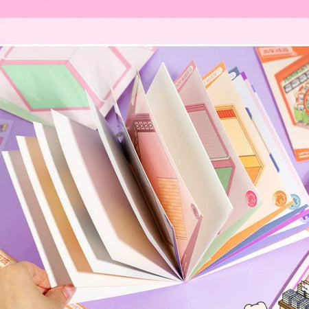 3D Cartoon Landscape Sticker Book - DIY Creative Scenes for Kids