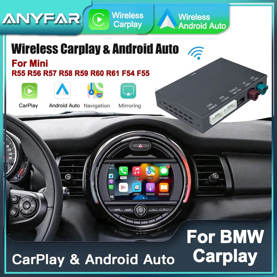 R55'ten R61'e NBT Sistemi için MINI CarPlay Android Auto Geri Dönüşüm Kiti