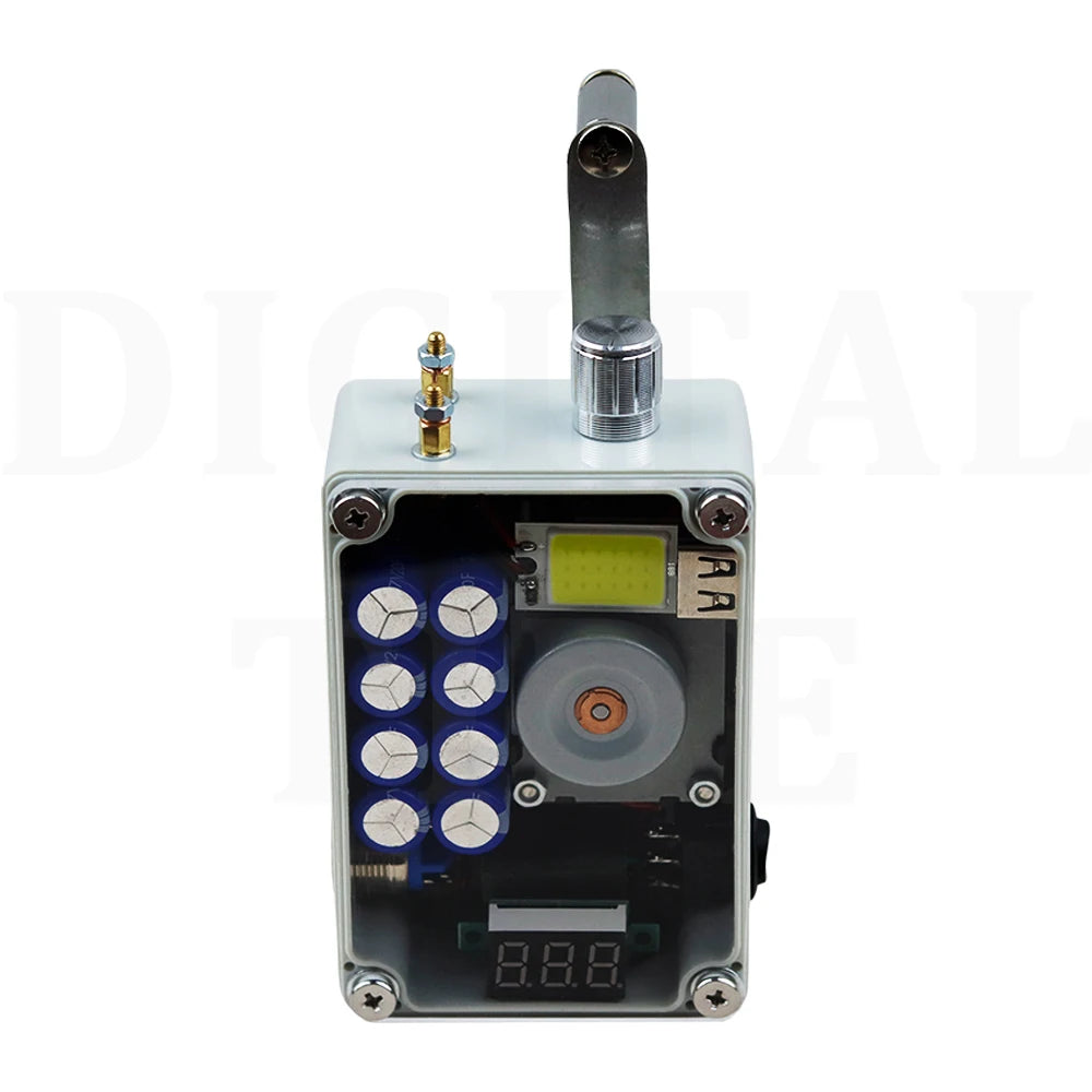 8-Capacitor Hand Crank Generator &ndash; Emergency USB Power