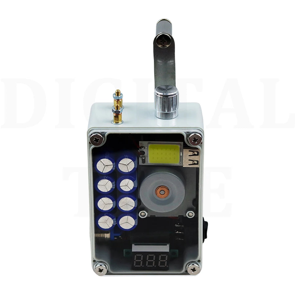 8-Capacitor Hand Crank Generator &ndash; Emergency USB Power