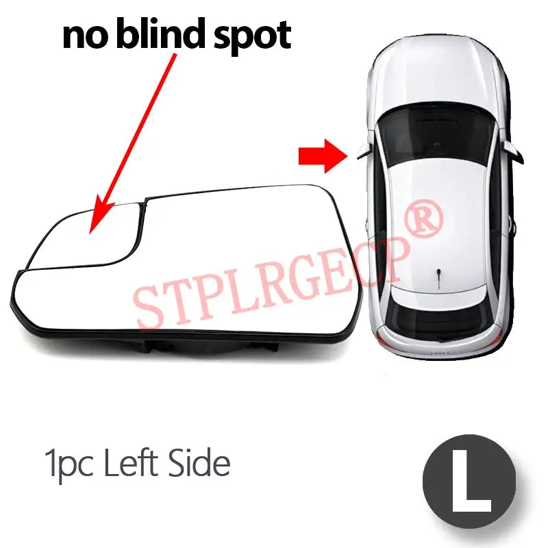 Driver or Passenger Rearview Side Mirror Lens Door Wing Mirrors Glass Blind Spot for Ford Mustang S550 2015-2023 US Version by InterCyprus Trading Ltd