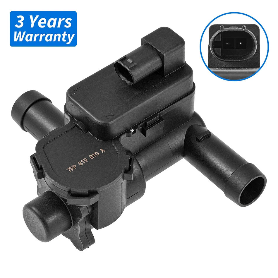 AC aušinimo skysčio šildytuvo valdymo vožtuvas elektrinis 2-pin hidrovožtuvas Volkswagen Touareg automatinėms klimato kontrolėms