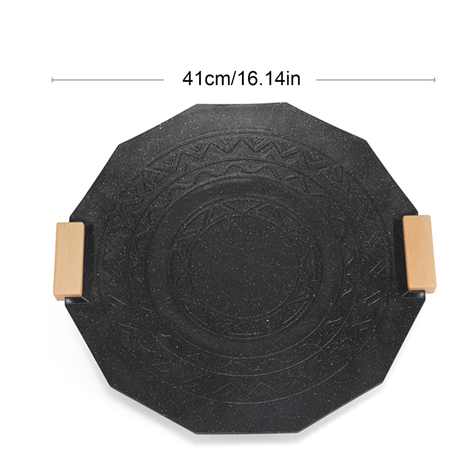 41CM Outdoors Grilling Pan &ndash; 5MM Thick Stone Coating