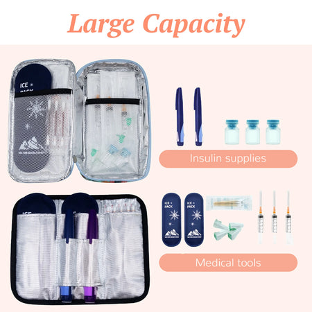 Large Portable Insulin Cooler Travel Bag &ndash; Lightweight