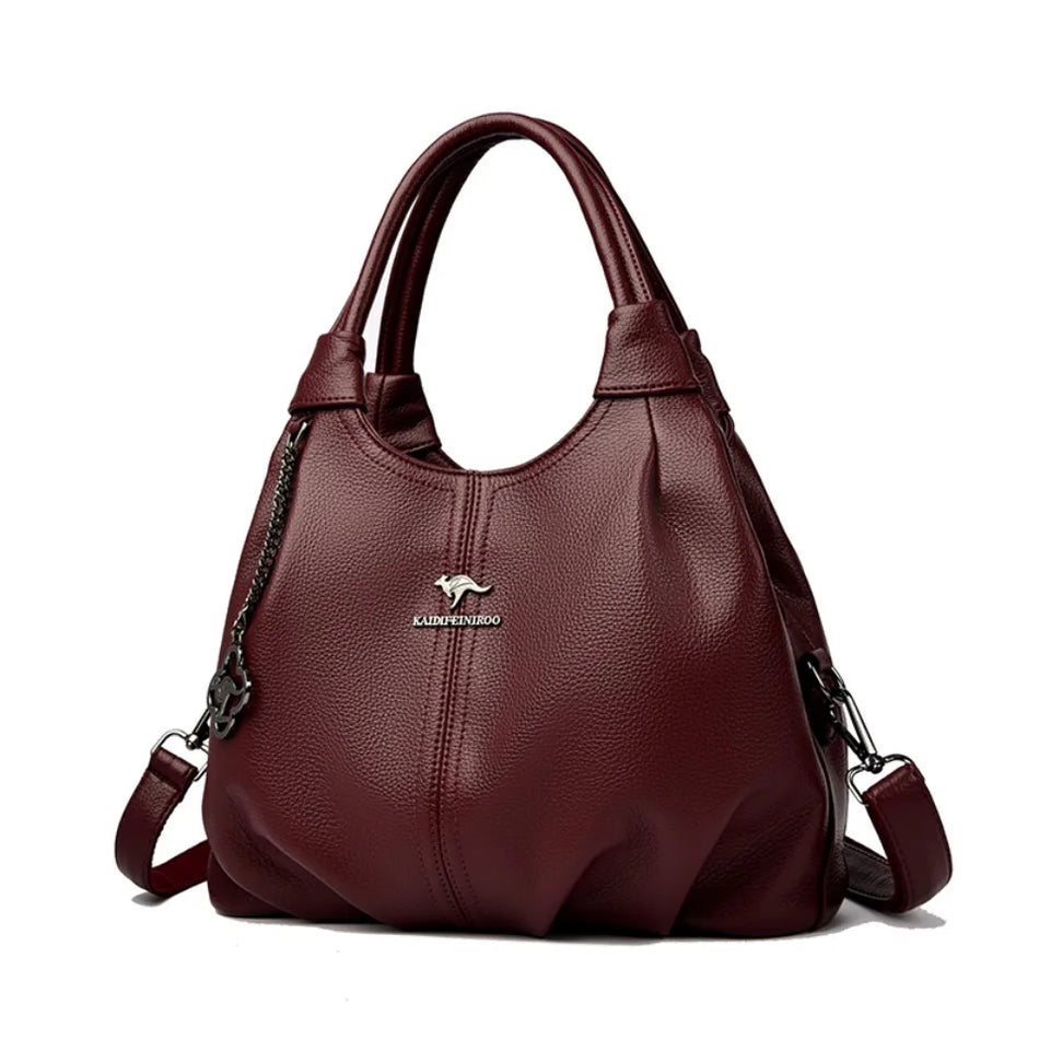 Borsa Tote in Pelle Morbida per Donna, Borsa di Lusso con Tracolla a Tracolla, Borsa Casual Quattro Stagioni con Tasche Interne