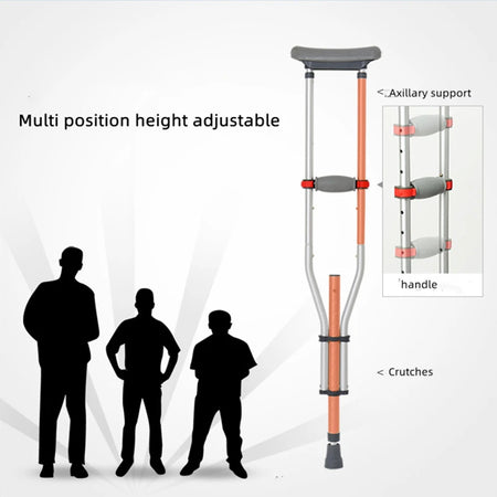 Boxym Aluminum Alloy Detachable Crutches &ndash; Lightweight and Adjustable Mobility Aid