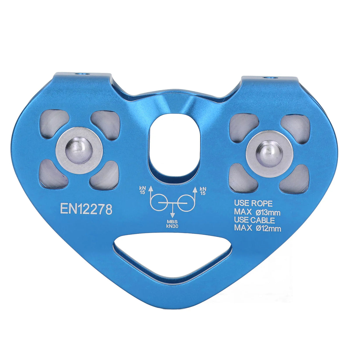 ZK30 Zipline Swivel Pulley Aluminum &ndash; Ultra Lightweight Blue