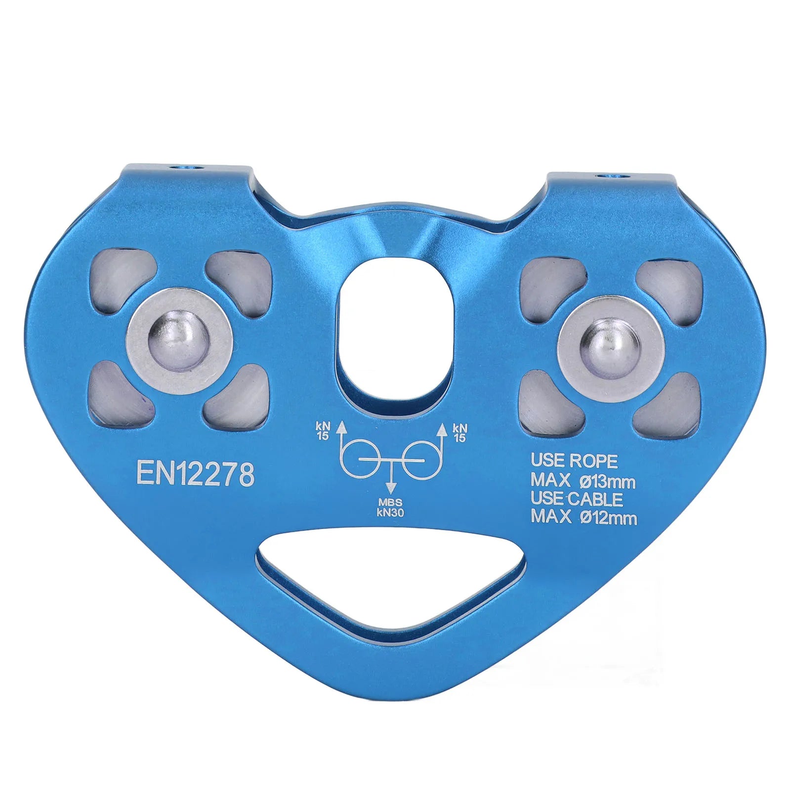 ZK30 Zipline Swivel Pulley Aluminum &ndash; Ultra Lightweight Blue