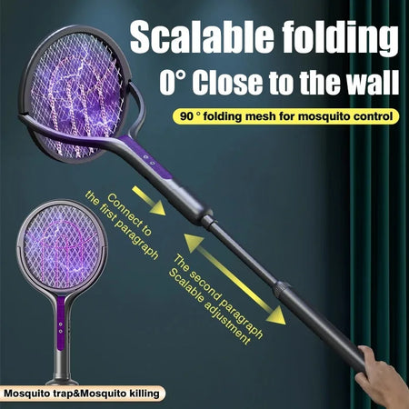 2-In-1 Mosquito Swatter Lamp &ndash; USB Rechargeable Extendable