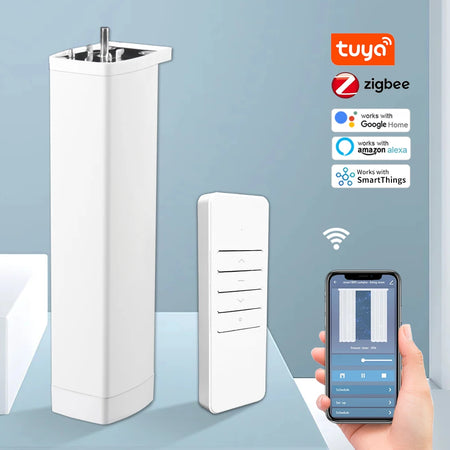 Tuya Smart WiFi/Zigbee Electric Curtain Motor with Voice Control