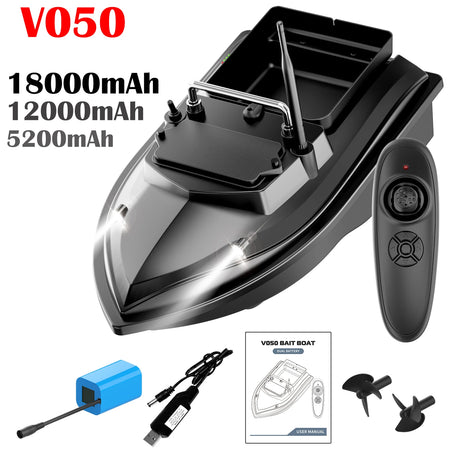 V050 Remote Control Fishing Bait Boat with Dual Motors and Fish Finder