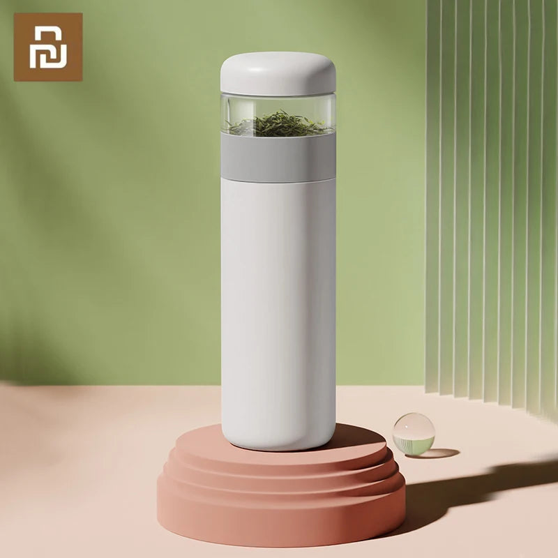 Cana de separare pentru ceai, termos portabil de 400ml pentru birou și cămin 