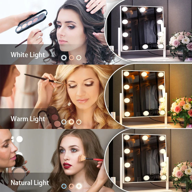 USB Powered LED Makeup Mirror Light With Front Fill Bulbs